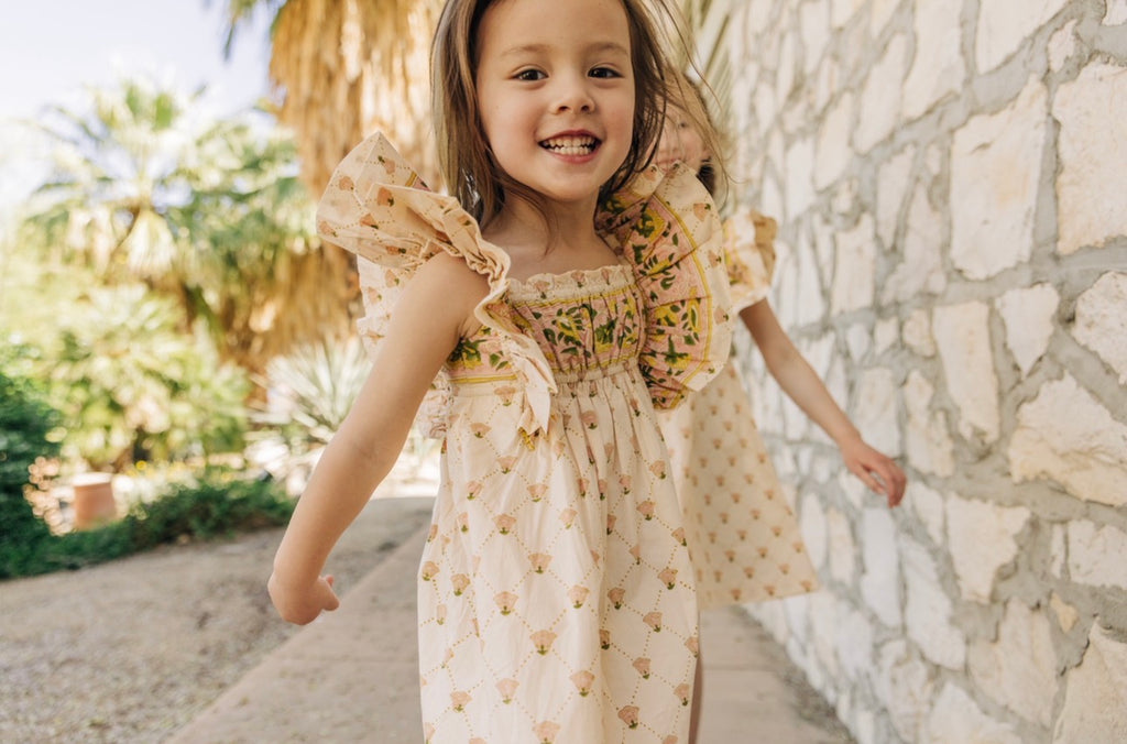Girls’ Everyday Dress in Antique Marigold