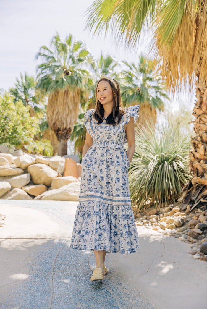Women’s Everyday Dress in Blue Floral