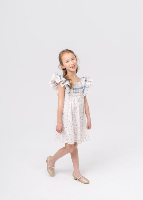 Girls’ Everyday Dress in Blue Floral