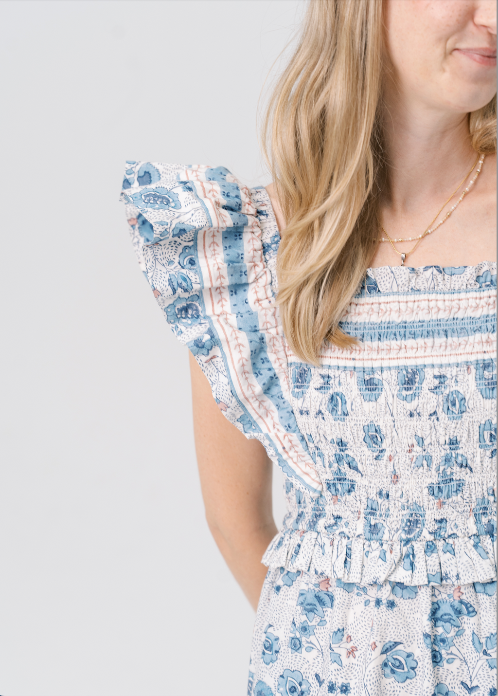 Women’s Everyday Dress in Blue Floral