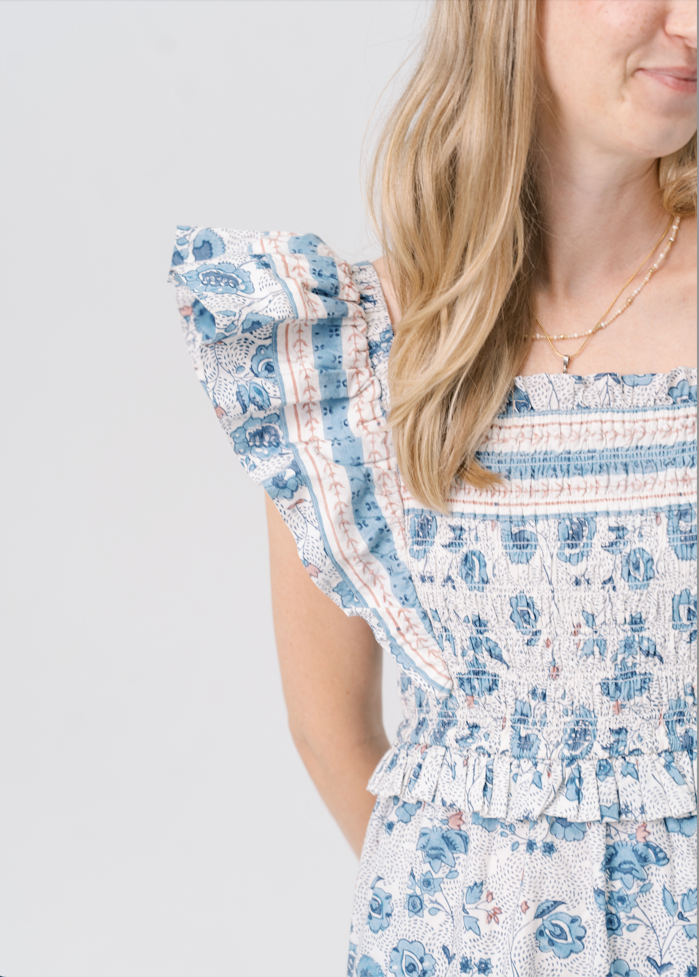 Women’s Everyday Dress in Blue Floral