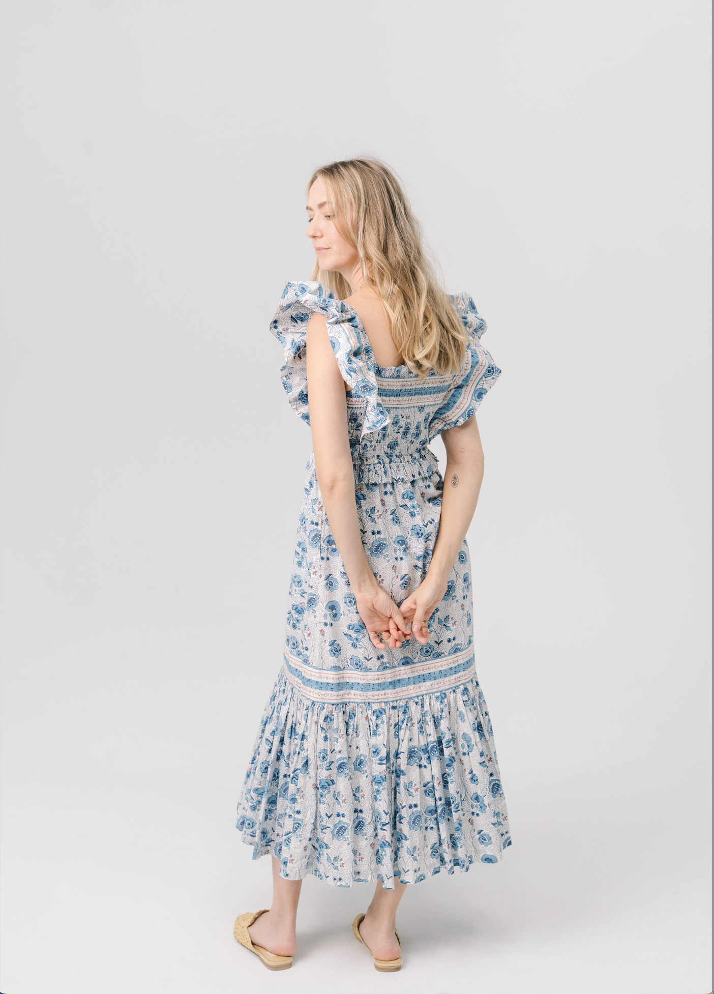 Women’s Everyday Dress in Blue Floral
